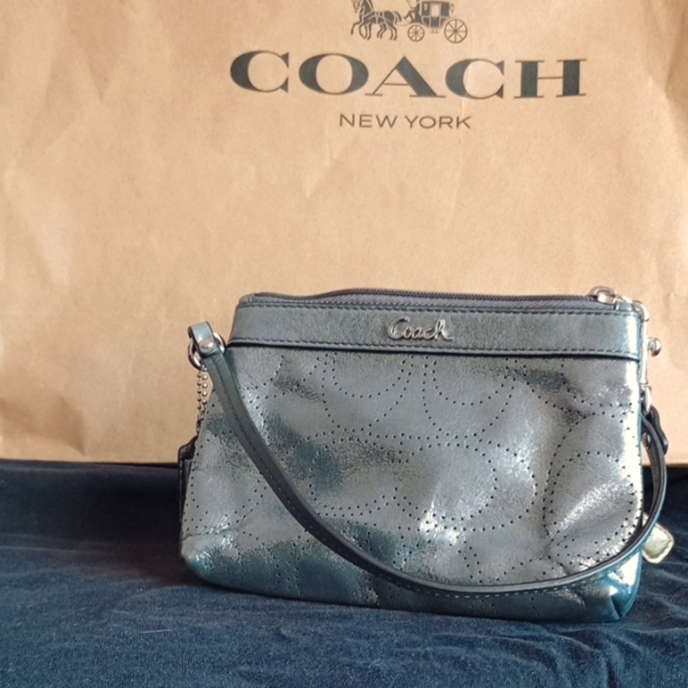 Coach Perforated Wristlet
